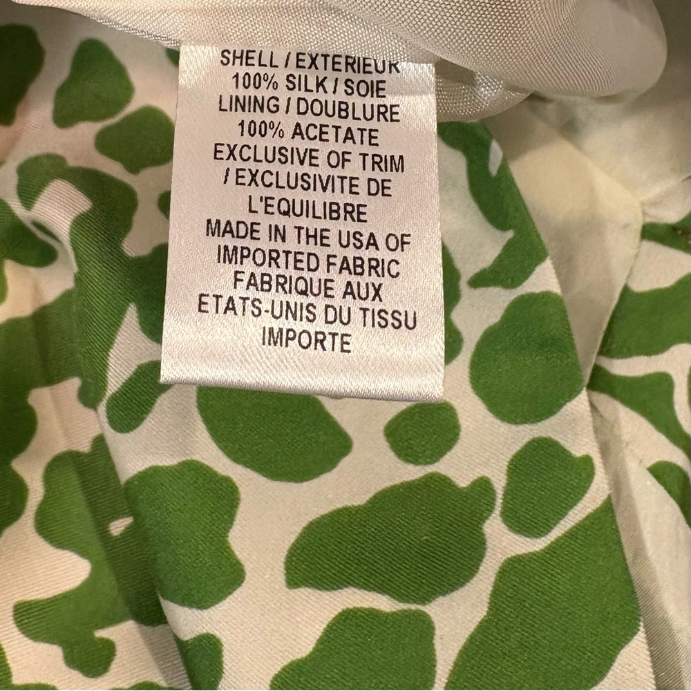 Milly Size 4 Lime Green Silk Empire Waist Mini Dress - Picture 10 of 12